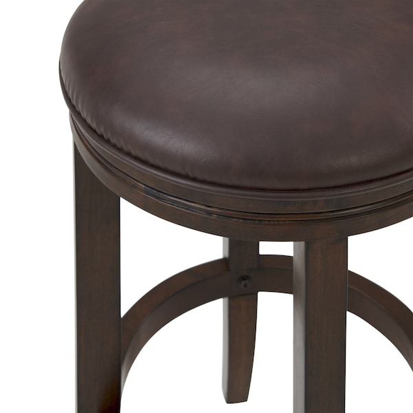 Alaterre Furniture Natick Counter Height Stool, Distressed Walnut - ANNI05PDC