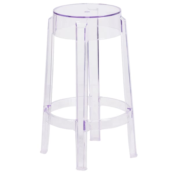 Flash Furniture Transparent Stool, 25.75"H - FH-118-APC1-GG