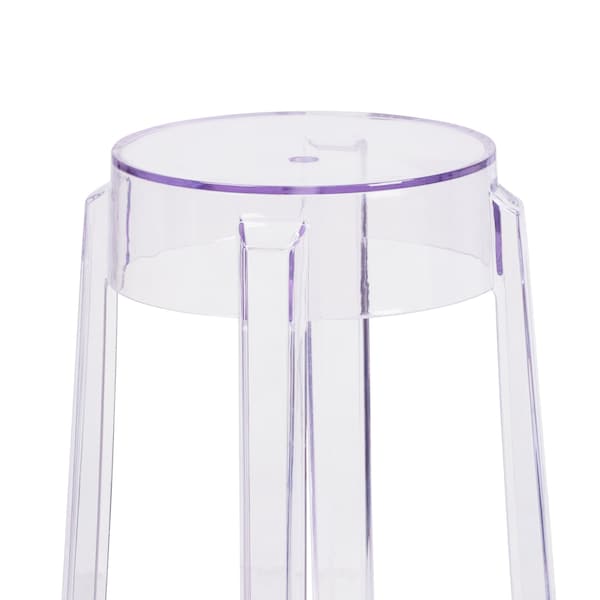 Flash Furniture Transparent Stool, 25.75"H - FH-118-APC1-GG