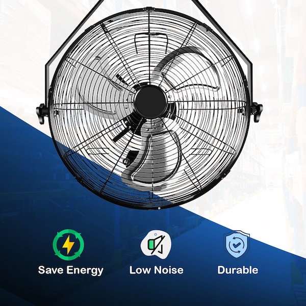 Edendirect High Velocity Air Circulator Fan, 20 in Blade Dia, 120 V, 4650 CFM - IR-W2815P201005