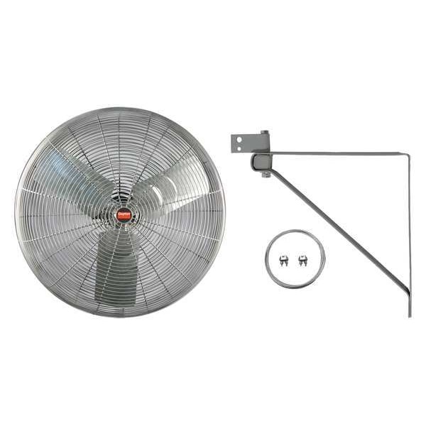 Dayton High Ambient Air Circulator, Wall Mount, 30 in Blade Dia, 115V, 8,900 cfm, Non-Oscillating - 7DJ39