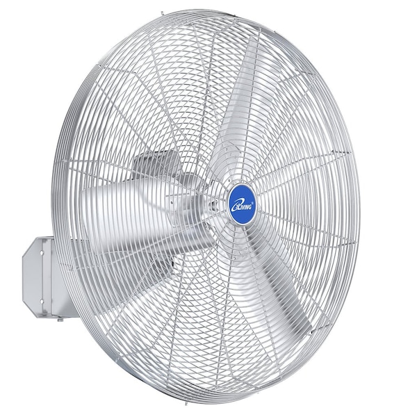 Iliving Washdown Fan, Wall Mount, 24 in Blade Dia, 115/230V - ILG8WD24-1W