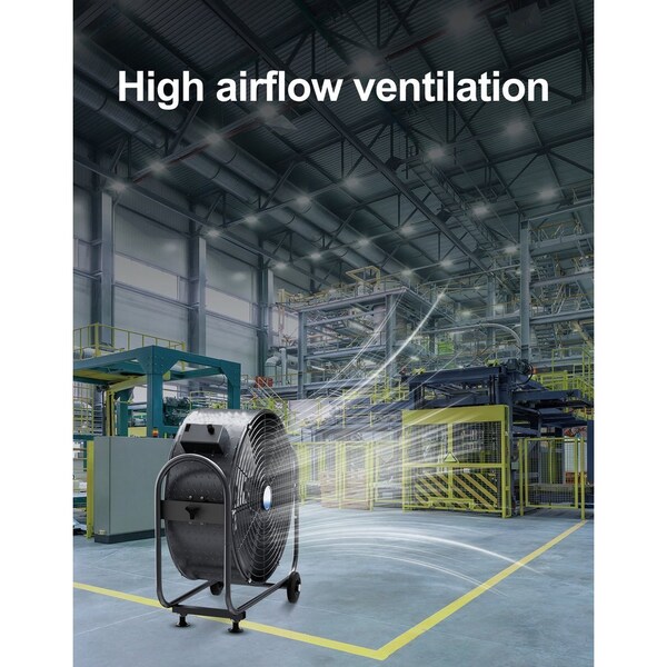 Iliving BLDC 24 in. Air Circulator High Velocity Floor Fan, 115-Volt - ILG8M24-70EC