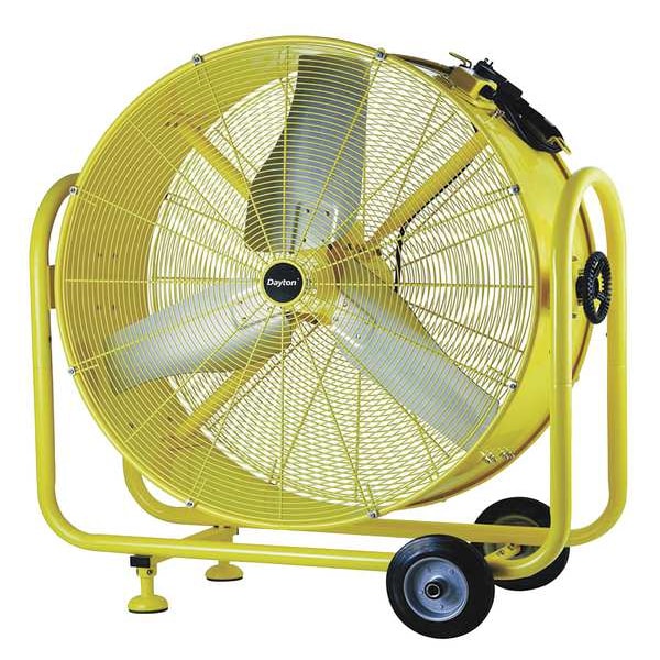Dayton Outdoor Air Circulator, Floor Mount, 24 in Blade Dia, 120V, 3,600/5,800 cfm, Non-Oscillating - 2RDZ1