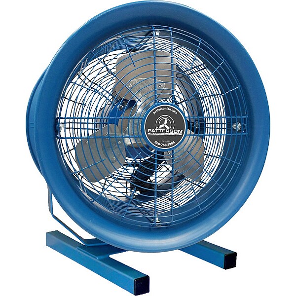 Patterson High Velocity Industrial Fan, Pedestal Mount, 34 in Blade Dia, 208 to 230/460V, 17,000 cfm - H34B-PB