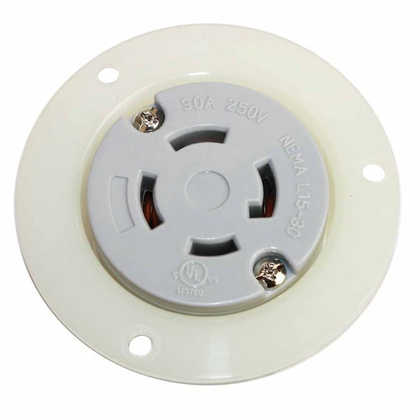 Superior Electric Twist Lock Receptacle Flange 3-Pole 4-Wire 30A 250V NEMA L15-30R - YGF044F