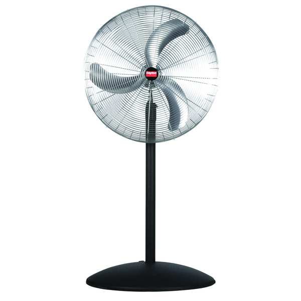 Dayton Standard Duty Quiet Design Industrial Fan, Pedestal Mount, 18 in Blade Dia, 115V, Non-Oscillating - 20940