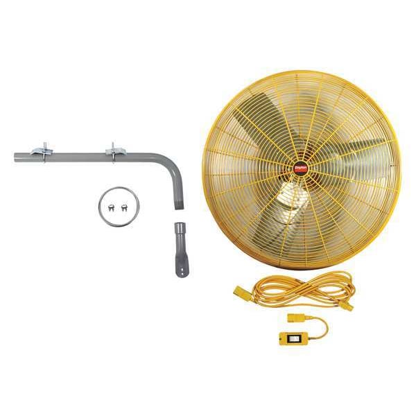 Dayton High Visibility High Visibility Industrial Fan, Ceiling, IBeam, Pedestal, Wall Mount, 115V - 7DJ28