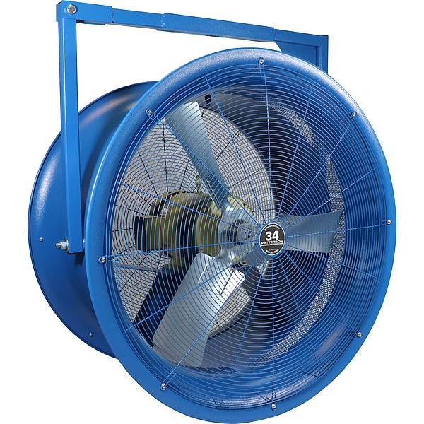 Patterson High Velocity Industrial Fan, Column, Floor, Wall Mount, 34 in Blade Dia, 208 to 230/460V - H34B