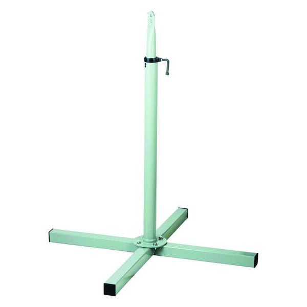 Dayton Open Base Pedestal Floor Fan, 41-1/2 in to 58-1/2 in H, 38 in L, Polyester Powder Coated Steel, Gray - 1ZCP4