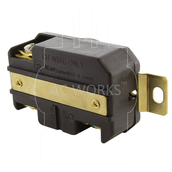 Ac Works 30A, 277V, NEMA L7-30R Flush Mounting Locking Industrial Grade Receptacle - FML730R