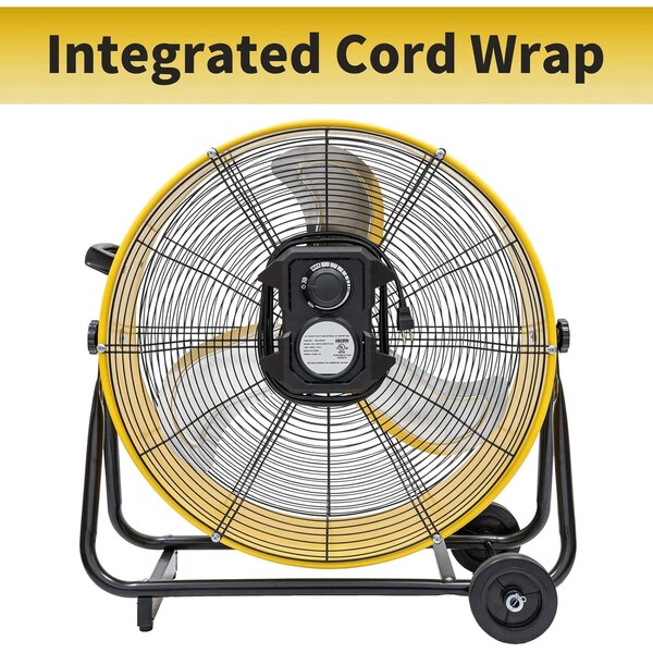 Edendirect Drum Fan, 24 in Blade Dia, 120V, 3,800/8,800 cfm - IR-FAND24DC