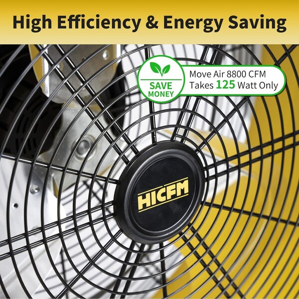 Edendirect Drum Fan, 24 in Blade Dia, 120V, 3,800/8,800 cfm - IR-FAND24DC