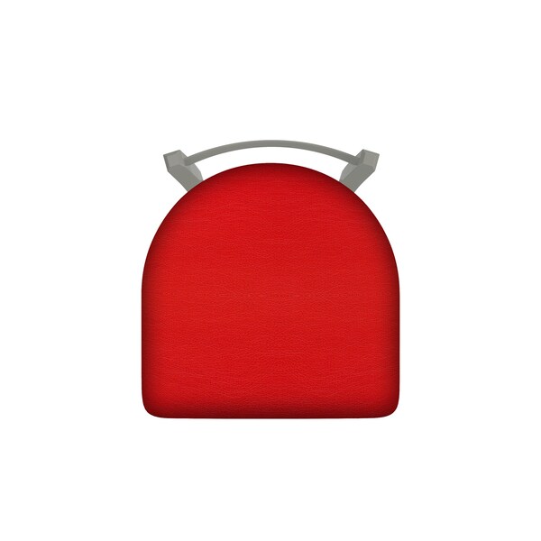 Holland Bar Stool Co 25" Low Back Swivel Counter Stool, Nickel Finish, Canter Red Seat - 82125AN011
