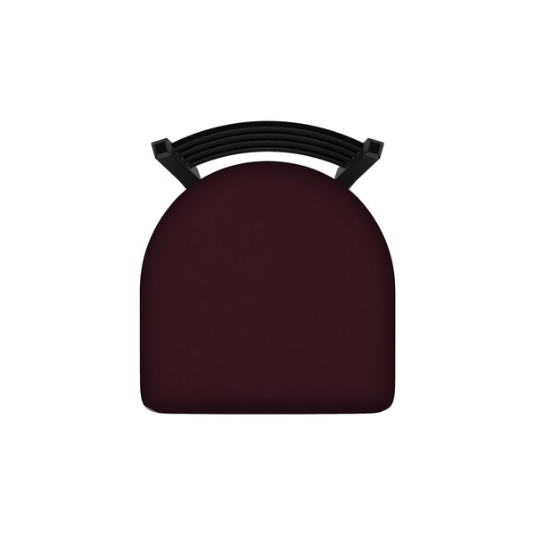 Holland Bar Stool Co 25" Swivel Counter Stool, Black Wrinkle, Canter Bordeaux Seat - 41025BW005