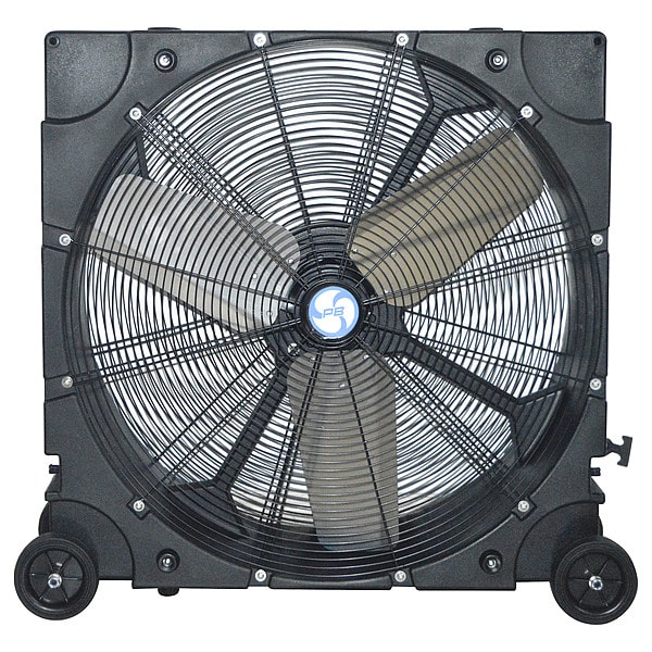 Power Breezer Industrial Fan, Floor Mount, 30 in Blade Dia, 110 to 120V, 12,350 cfm, Non-Oscillating - F300M