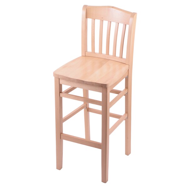 Holland Bar Stool Co 25" Counter Stool, Natural Finish, a Natural Seat - 311025NATNAT
