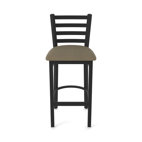 Holland Bar Stool Co 25" Stationary Counter Stool, Black Wrinkle, Graph Cork Seat - 40025BW017