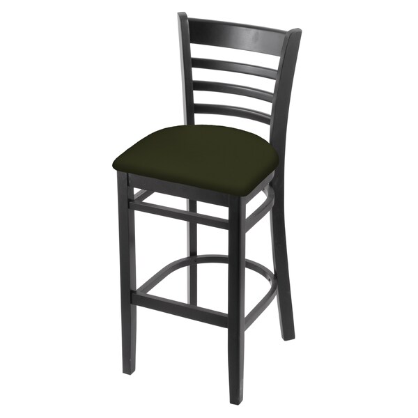 Holland Bar Stool Co 25" Counter Stool, Black Finish, Canter Pine Seat - 314025BLK010