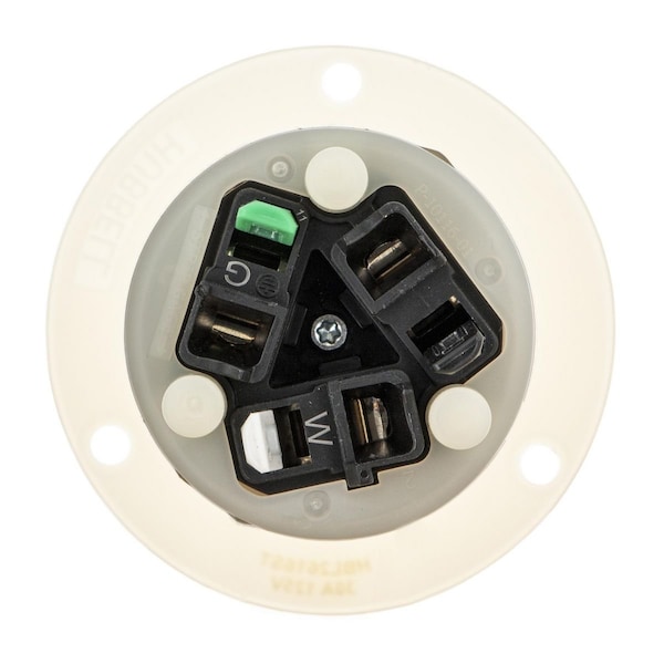 Hubbell Twist-Lock®, EdgeConnect™, Flanged Receptacle, 20A 125V, L5-20R, Screwless Terminal - HBL2616ST