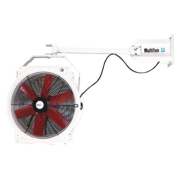 Multifan Corrosion Resistant Standard Duty Industrial Fan, Pedestal, Wall Mount, 20 in Blade Dia, 120V - B4E50TDF
