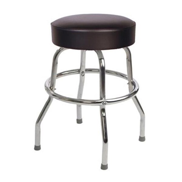 Richardson Seating Corp Richardson Seating Corp 1950BLK-24 1950- 24 in. Floridian Swivel Counter Stool; Black - Chrome - 1950BLK-24