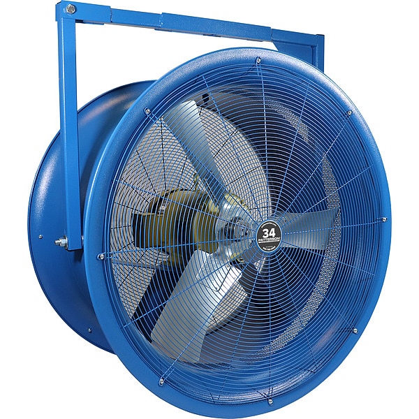Patterson High Velocity Industrial Fan, Ceiling Mount, 34 in Blade Dia, 208 to 230/460V, 17,000 cfm - H34B-HV KIT