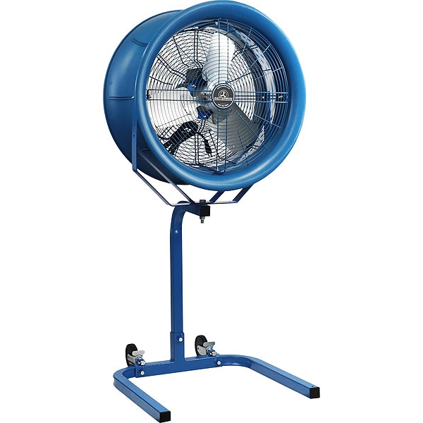Patterson High Velocity Industrial Fan, Pedestal Mount, 26 in Blade Dia, 115/208 to 230V, 7,650 cfm - H26A-PS