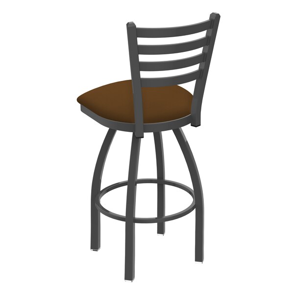 Holland Bar Stool Co 25" Swivel Counter Stool, Pewter Finish, Canter Thatch Seat - 41025PW001