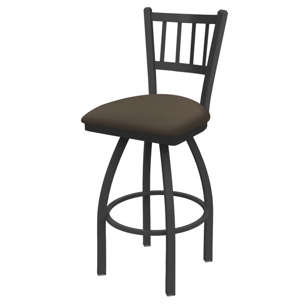 Holland Bar Stool Co 25" Swivel Counter Stool, Pewter Finish, Canter Earth Seat - 81025PW006