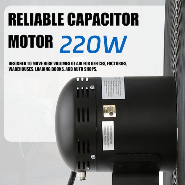 Iliving Adjustable-Height 30 in. 7261 CFM Industrial Pedestal Floor Fan - ILG8P30-72