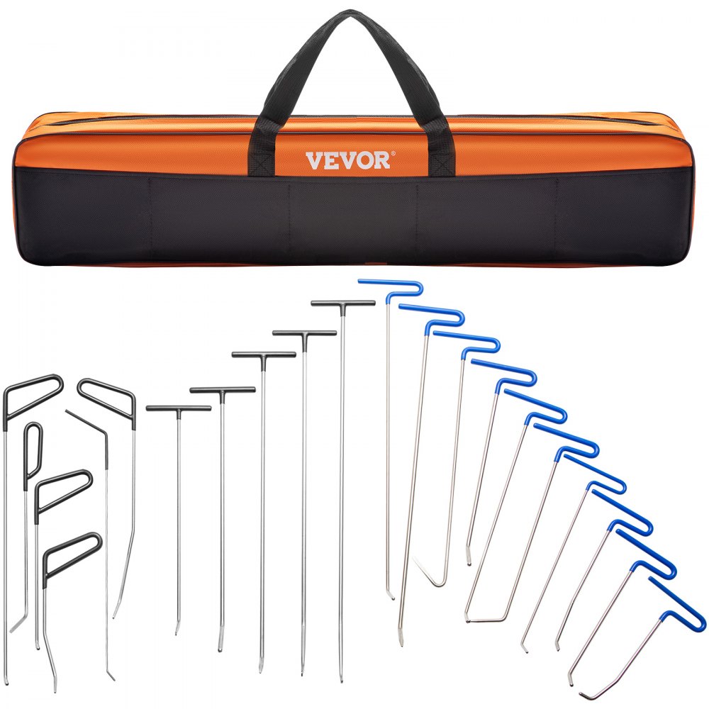 VEVOR Rods Dent Removal Kit, 21 Pcs Paintless Dent Repair Rods, Stainless Steel Dent Rods, Whale Tail Dent Repair Tools, Professional Hail Dent Removal Tool For Minor Dents, Door Dings And Hail Damage - QCAHXFQTJQG22MPMOV0