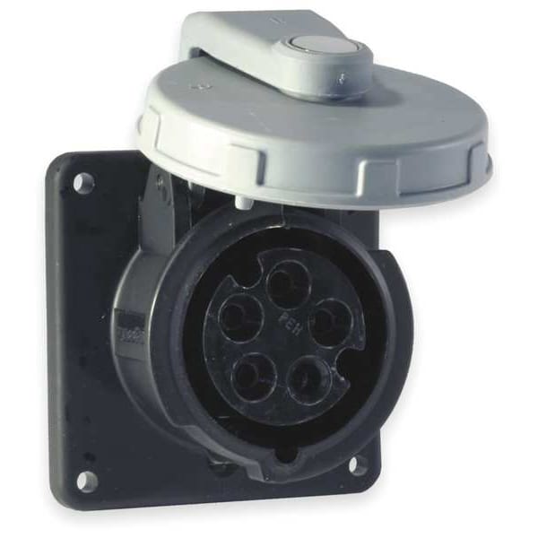 Hubbell IEC Pin and Sleeve Receptacle, 100A, 600V - HBL5100R5W