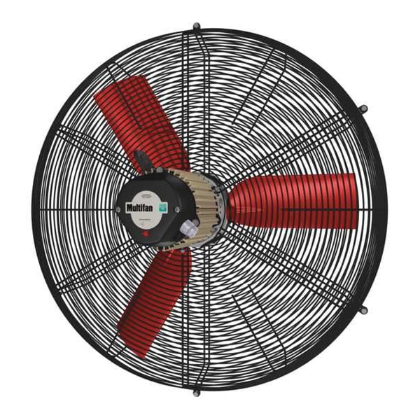 Multifan Corrosion Resistant Air Circulator, Ceiling, Wall Mount, 30 in Blade Dia, 115V, 10,000 cfm - FXCIRC30-2120BB