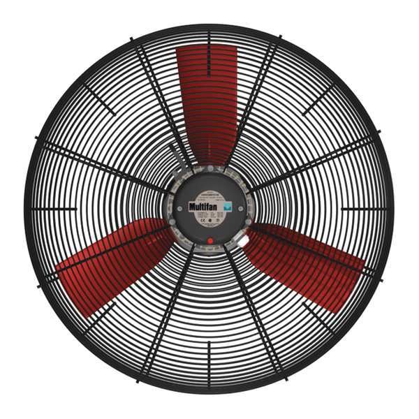 Multifan Corrosion Resistant Air Circulator, Ceiling, Wall Mount, 24 in Blade Dia, 115V, 8,000 cfm - FXCIRC24-3120BB