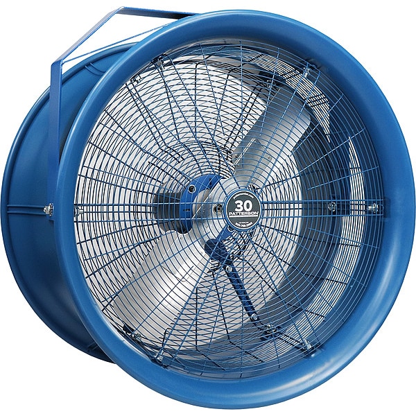 Patterson High Velocity Industrial Fan, Ceiling Mount, 30 in Blade Dia, 277V, 12,000 cfm, Non-Oscillating - H30C-HV KIT