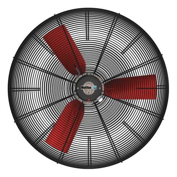 Multifan Corrosion Resistant Air Circulator, Ceiling, Wall Mount, 30 in Blade Dia, 240V, 10,000 cfm - FXCIRC30-2230BB