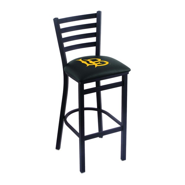 Holland Bar Stool Co 25" Blk Wrnkl Long Beach State Univ Station Counter Stool, Ladder Back - L00425LBSTUN
