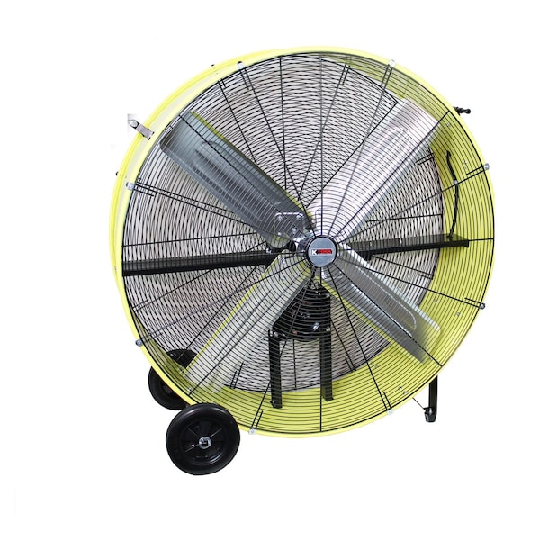K-Tool International 42 In. Belt Drive Industrial Drum Fan, Safety Yellow Pallet Of 4 - KTI77743-PL4