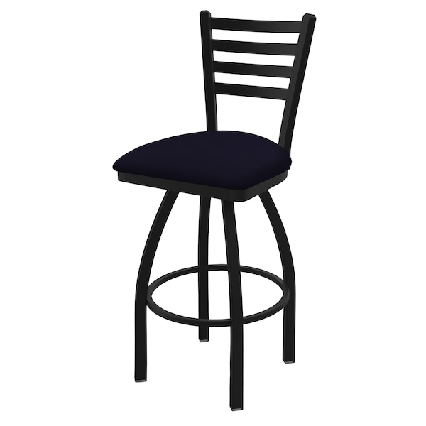 Holland Bar Stool Co 25" Swivel Counter Stool, Black Wrinkle, Canter Twilight Seat - 41025BW002