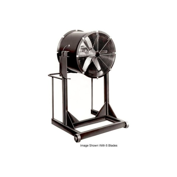 Americraft Mfg Propeller Fan W/ High Stand, 36 in Blade Dia, 13000 cfm, 1 hp, Aluminum Blade - 36DAL-1H-1-EXP