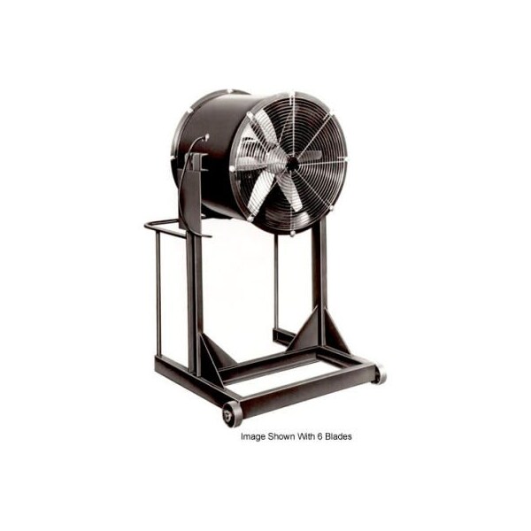 Americraft Mfg Propeller Fan W/ High Stand, 42 in Blade Dia, 19500 cfm, 2 hp, TEFC Aluminum Blade - 42DAL-2H-3-TEFC