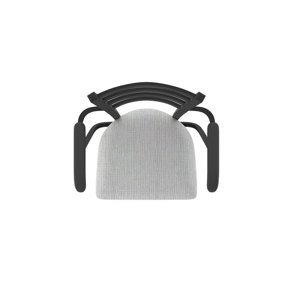 Holland Bar Stool Co Jackie with Arms 25 in. Swivel Counter Stool with Black Wrinkle Finish and Graph Alpine Seat - 415