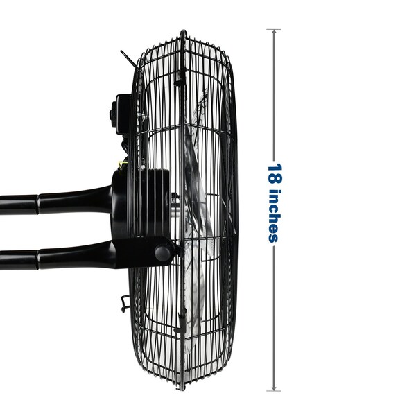 Edendirect 18 Inch 3-Speed High Velocity Industrial Metal Floor Fan.Tiltable, 2PK - IR-FLOOR18X2