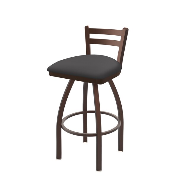 Holland Bar Stool Co 25" Low Back Swivel Counter Stool, Bronze Finish, Canter Storm Seat - 41125BZ004