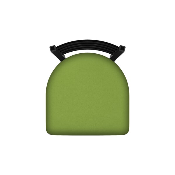 Holland Bar Stool Co 25" Swivel Counter Stool, Black Wrinkle, Canter Kiwi Green Seat - 41025BW009