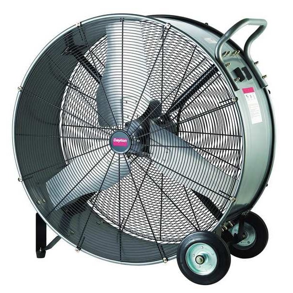 Dayton Standard Duty Air Circulator, Floor Mount, 48 in Blade Dia, 120V, 21,000 cfm, Non-Oscillating - 6ALE4