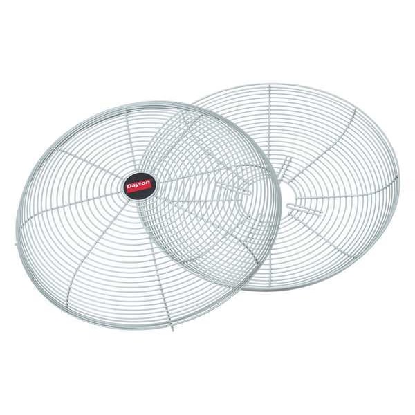 Dayton Fan Guard For 18 in Blade Dia, Polyester Powder Coated, Steel, Gray, Mounting 2-3/4 in x 4-1/2 in - 2ATB7