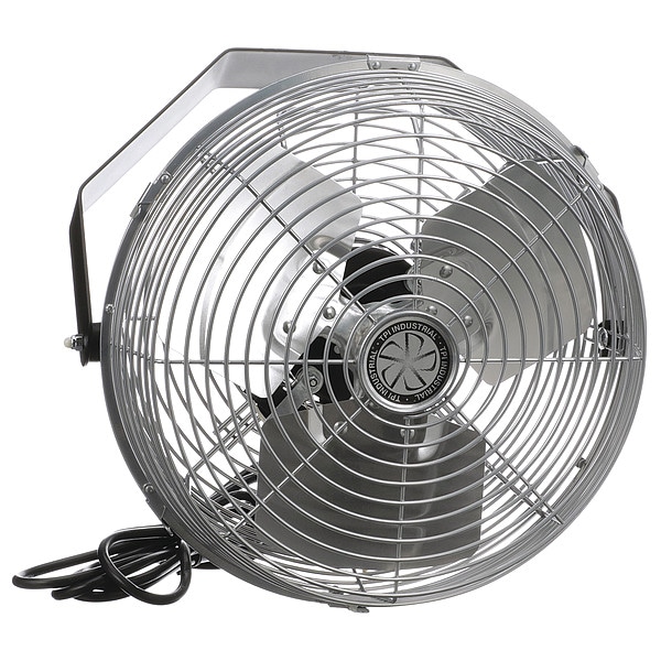 Tpi Workstation Fan, Any Surface, Ceiling, Machines, Wall, Work Bench Mount, 12 in Blade Dia, 120V - U-12-TE