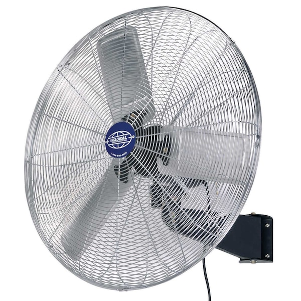 Global Industrial Deluxe Fan, Wall Mount, 30 in Blade Dia, 120V, Oscillating - 258322